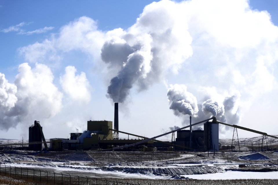 Wyodak Power Plant seen from Interstate 90 in Campbell County, Wyoming
