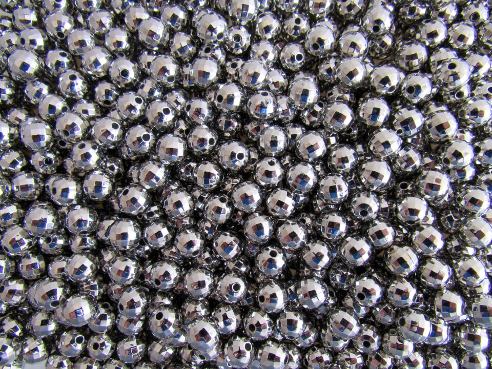 Silver-plated balls beads