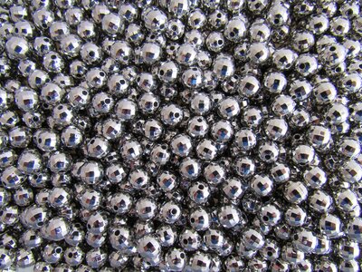 Silver-plated balls beads