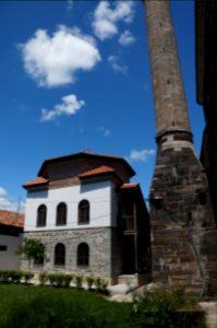 Xhamia e Hadumit – minaret and school (OSCAL19 trip)