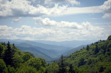 Sky landscape smoky mountains photo