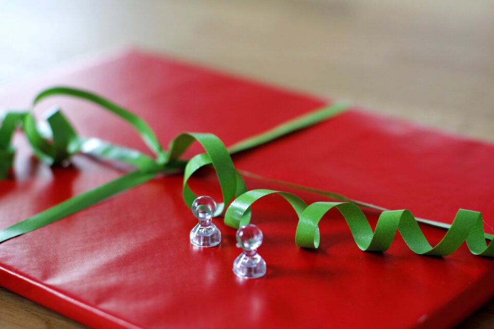 Transparent red decoration