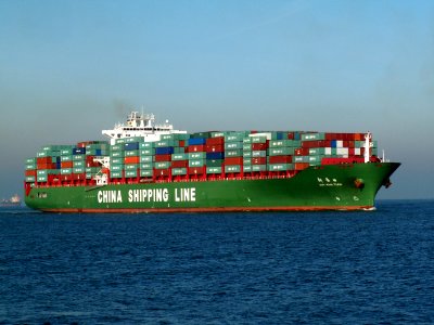 Xin Yan Tian p2 approaching Port of Rotterdam, Holland 23-Jan-2006