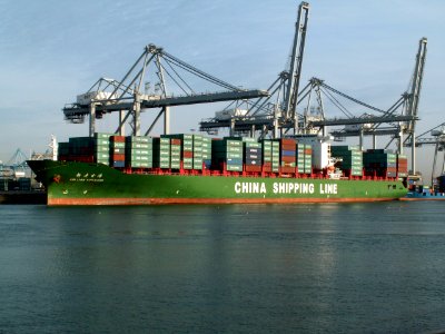 Xin Lian Yun Gang p2, at the Amazone harbour, Port of Rotterdam, Holland 24-Jan-2006