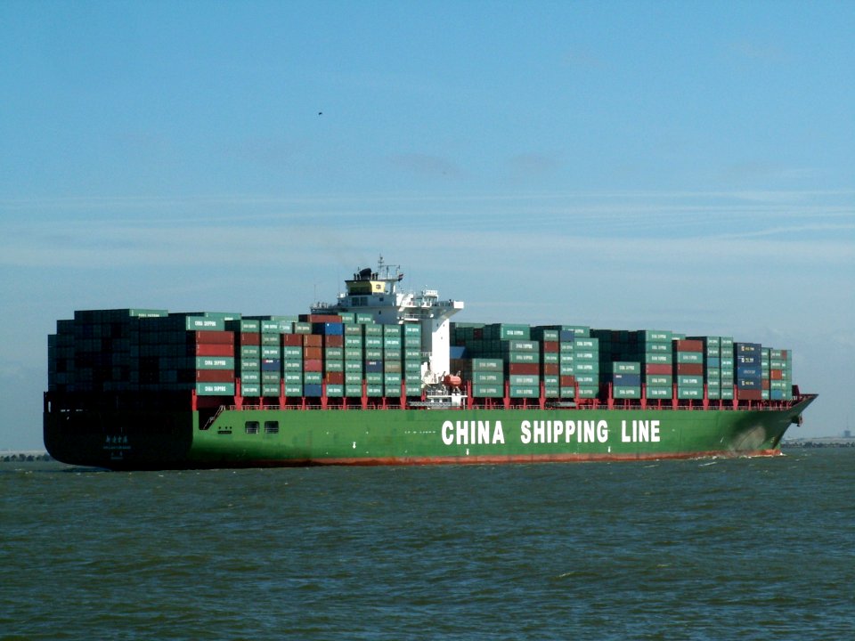 Xin Lian Yun Gang p5 approaching Port of Rotterdam, Holland 29-Mar-2006