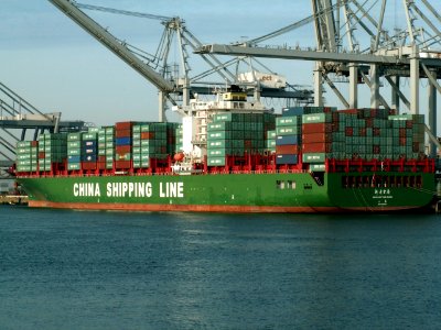 Xin Lian Yun Gang, at the Amazone harbour, Port of Rotterdam, Holland 24-Jan-2006