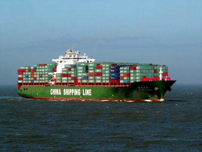 Xin Lian Yun Gang p4 approaching Port of Rotterdam, Holland 29-Mar-2006