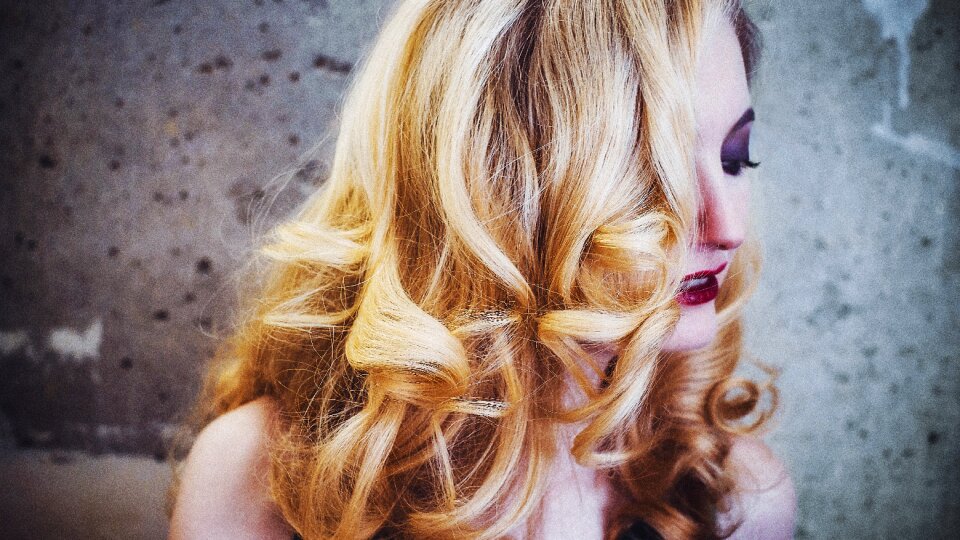 Portrait blonde hair