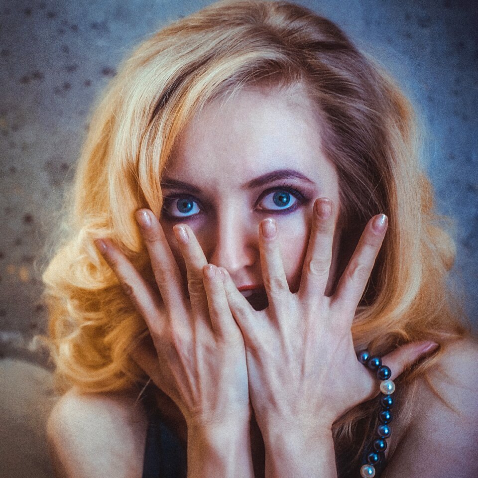 Portrait blonde hair