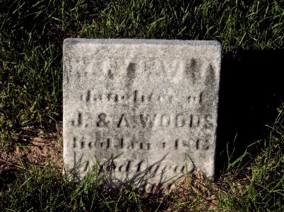 Woods (Mary —), Bethel Cemetery, 2015-10-15, 01