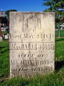 Woods (Sarah), Bethel Cemetery, 2015-10-15, 01
