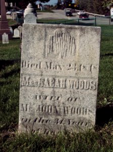 Woods (Sarah), Bethel Cemetery, 2015-10-15, 02