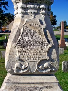 Woods (Rev. William), Bethel Cemetery, 2015-10-15, 01