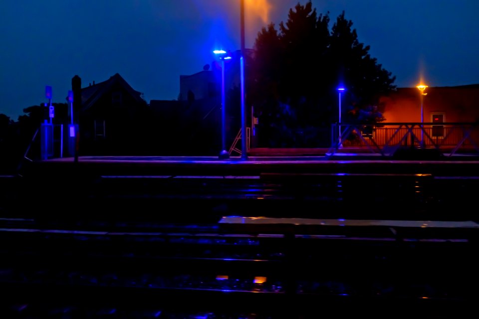 Woodside LIRR Blue Lights on platform 
