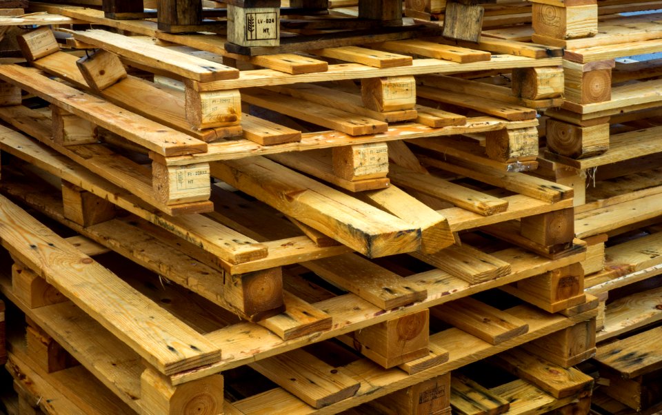 Wooden-pallets stacked 6 photo