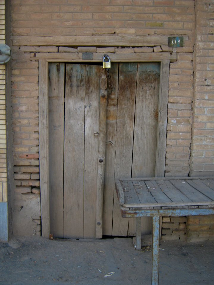 Wooden door in Arg ave - Nishapur