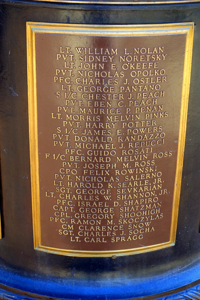 World War II Memorial, plaque 5 of 6 - Chelsea, Massachusetts - DSC09292