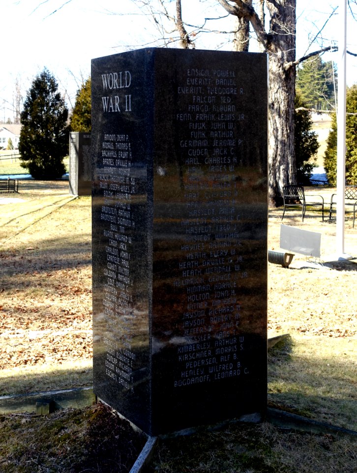 World War II Memorial - Monterey Veterans Memorial Park - Monterey, MA - DSC07364