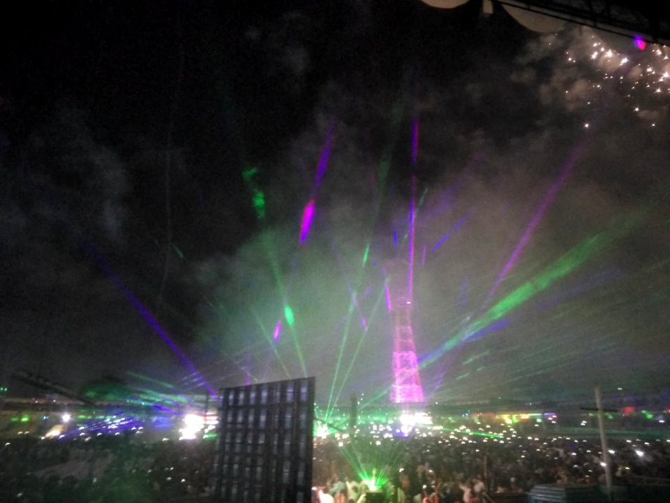 World telugu conferences laser show 7