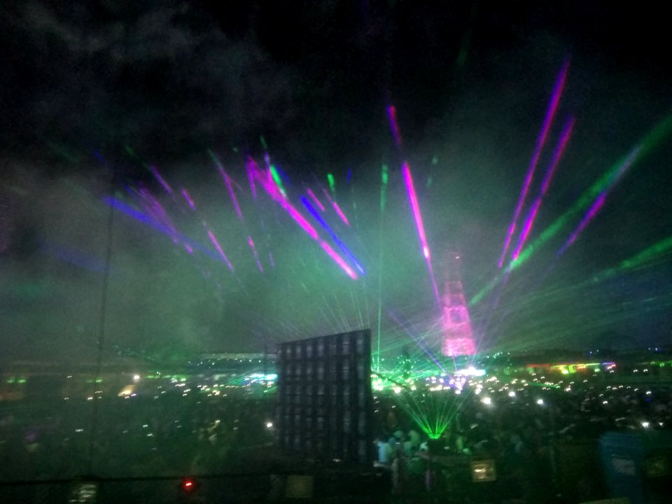 World telugu conferences laser show 5