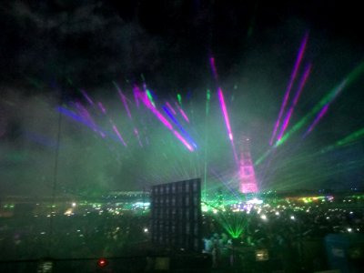 World telugu conferences laser show 5