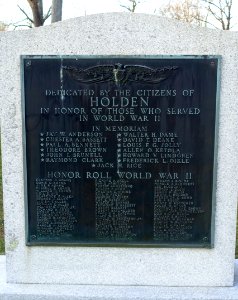 World War II Memorial - Holden, Massachusetts - DSC08381