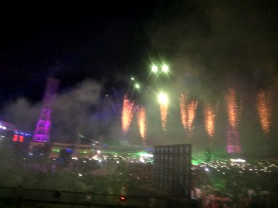 World telugu conferences laser show 14