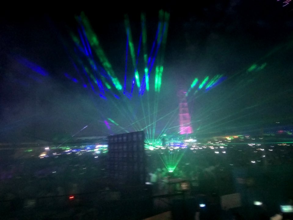 World telugu conferences laser show 11