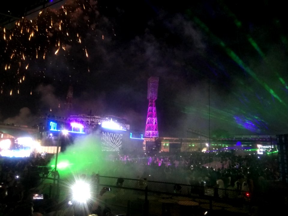 World telugu conferences laser show 8