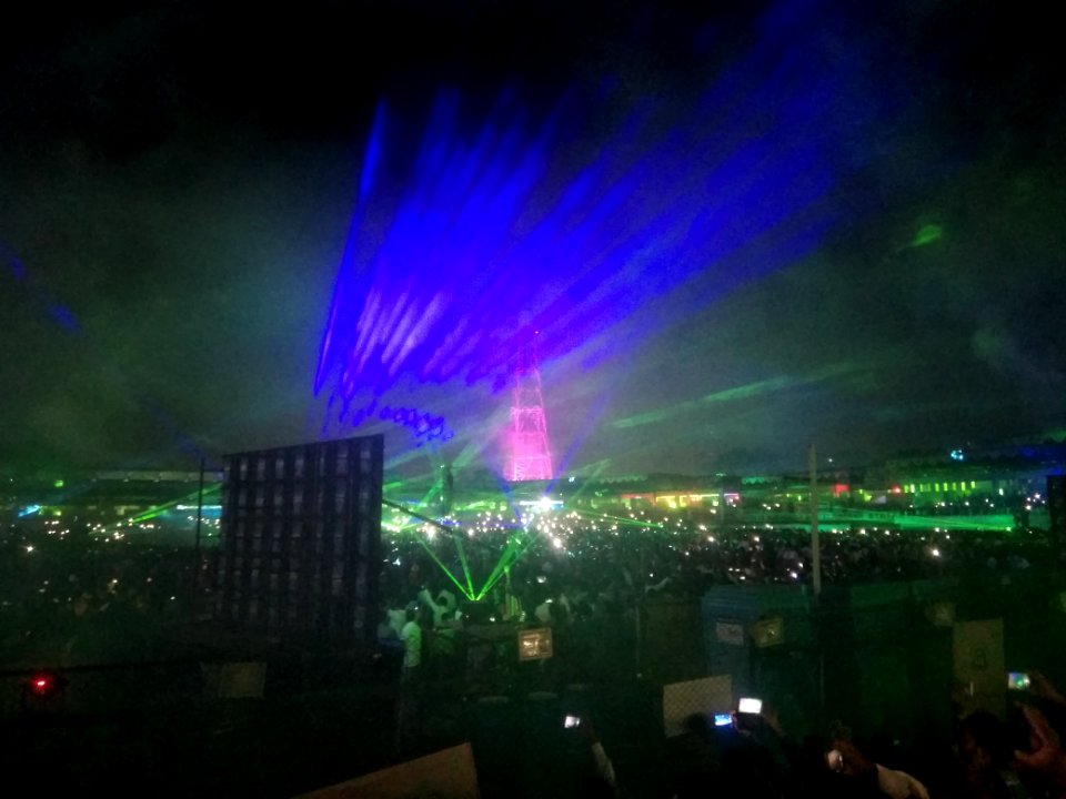 World telugu conferences laser show 4