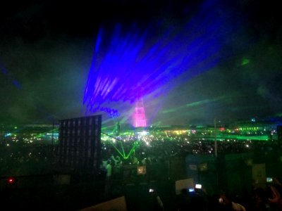 World telugu conferences laser show 4