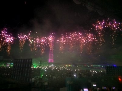 World telugu conferences laser show 13