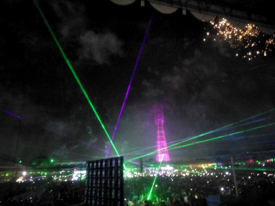 World telugu conferences laser show 10