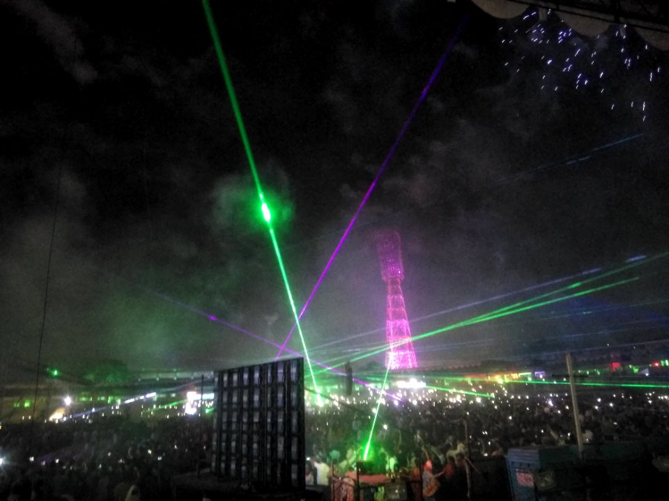 World telugu conferences laser show 9