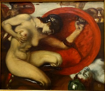 Wounded Amazon by Franz von Stuck, 1905, oil on canvas - Busch-Reisinger Museum - Harvard University - DSC01658