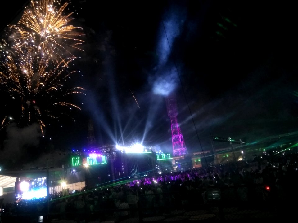 World telugu conferences laser show 2