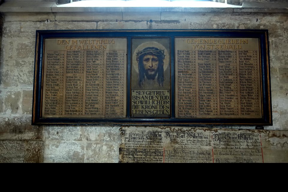 World War I Memorial - St. Sebald church - Nuremberg, Germany - DSC01927