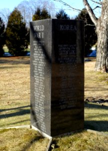 World War I and Korean War Memorial - Monterey Veterans Memorial Park - Monterey, MA - DSC07358