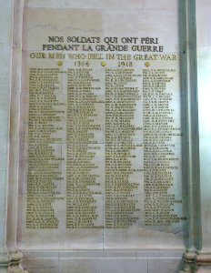 World War I memorial - Bank of Montreal Main Montreal Branch - Montreal, Canada - DSC08390