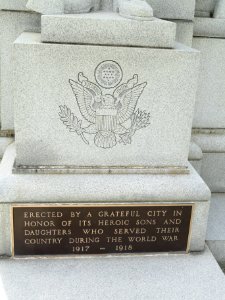 World War I Monument inscription - Gardner, MA - DSC00902
