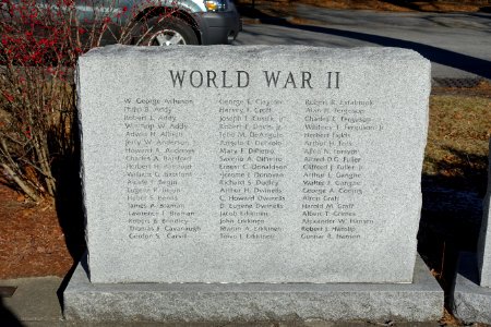 World War II Memorial, 1 of 2 - Stow, Massachusetts - DSC08722