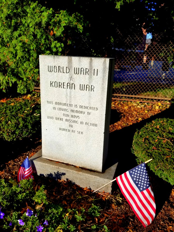 World War II and Korean War Memorial - Somerville Veterans Memorial Cemetery - Somerville, MA - 20191023 162623