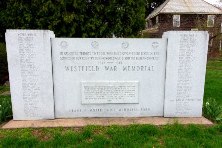 World War II and Korean War Memorial - Elizabeth Parker Memorial Park - Westfield, MA - DSC02262
