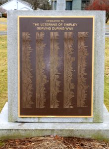 World War II Memorial - Shirley, Massachusetts - DSC09088