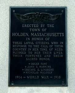 World War I Memorial - Holden, Massachusetts - DSC08380