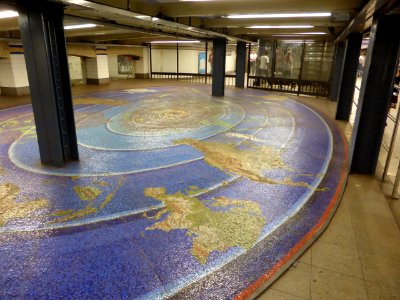 World-map-in-nyc-subway photo