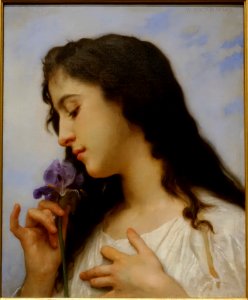 Woman with Iris, by William-Adolphe Bouguereau, French, 1895, oil on canvas - Princeton University Art Museum - DSC07039