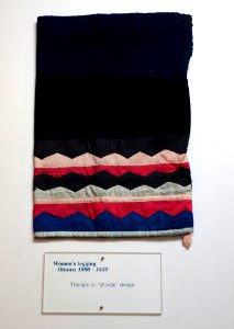 Women's legging, Ottawa, 1800-1850, in triangle or shingle design - Wisconsin Historical Museum - DSC02913