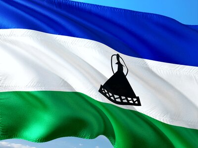 Flag lesoto kingdom of lesotho