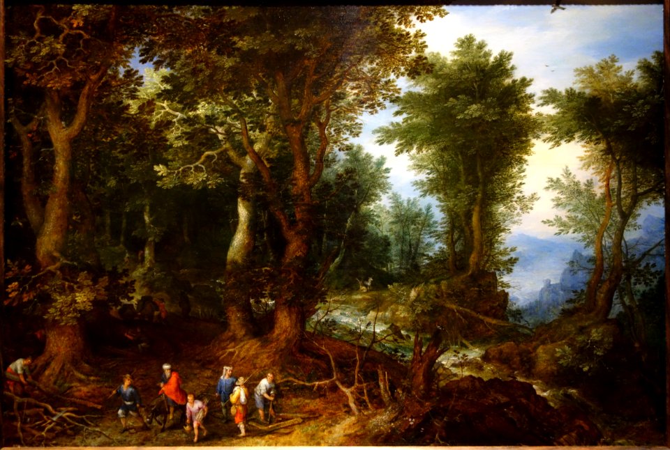Wooded Landscape with Abraham and Isaac, by Jan Brueghel the Elder, 1599, oil on panel - National Museum of Western Art, Tokyo - DSC08468